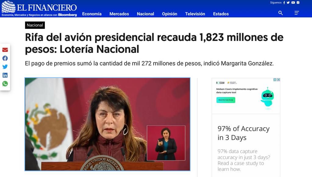 Rifa del avión presidencial, “la estafa aérea”: Julen Rementería ...